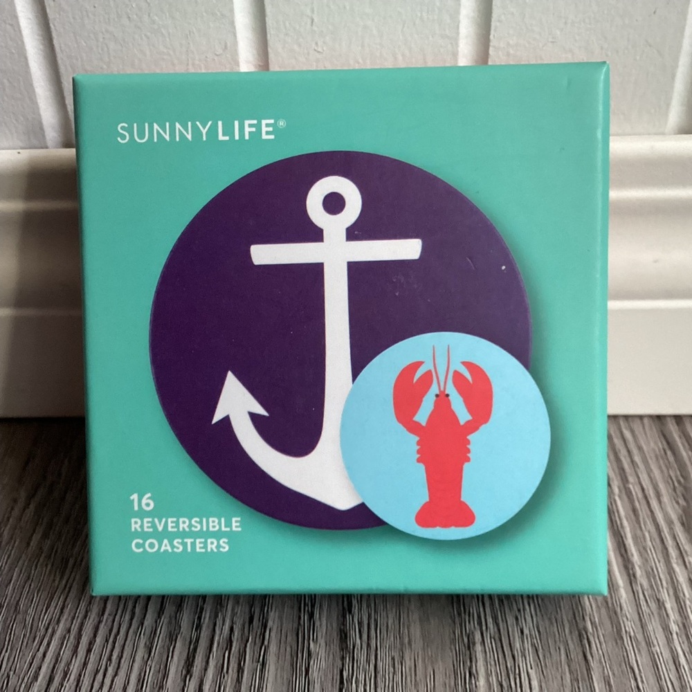 Sunny Life Reversible Nautical Coaster Set